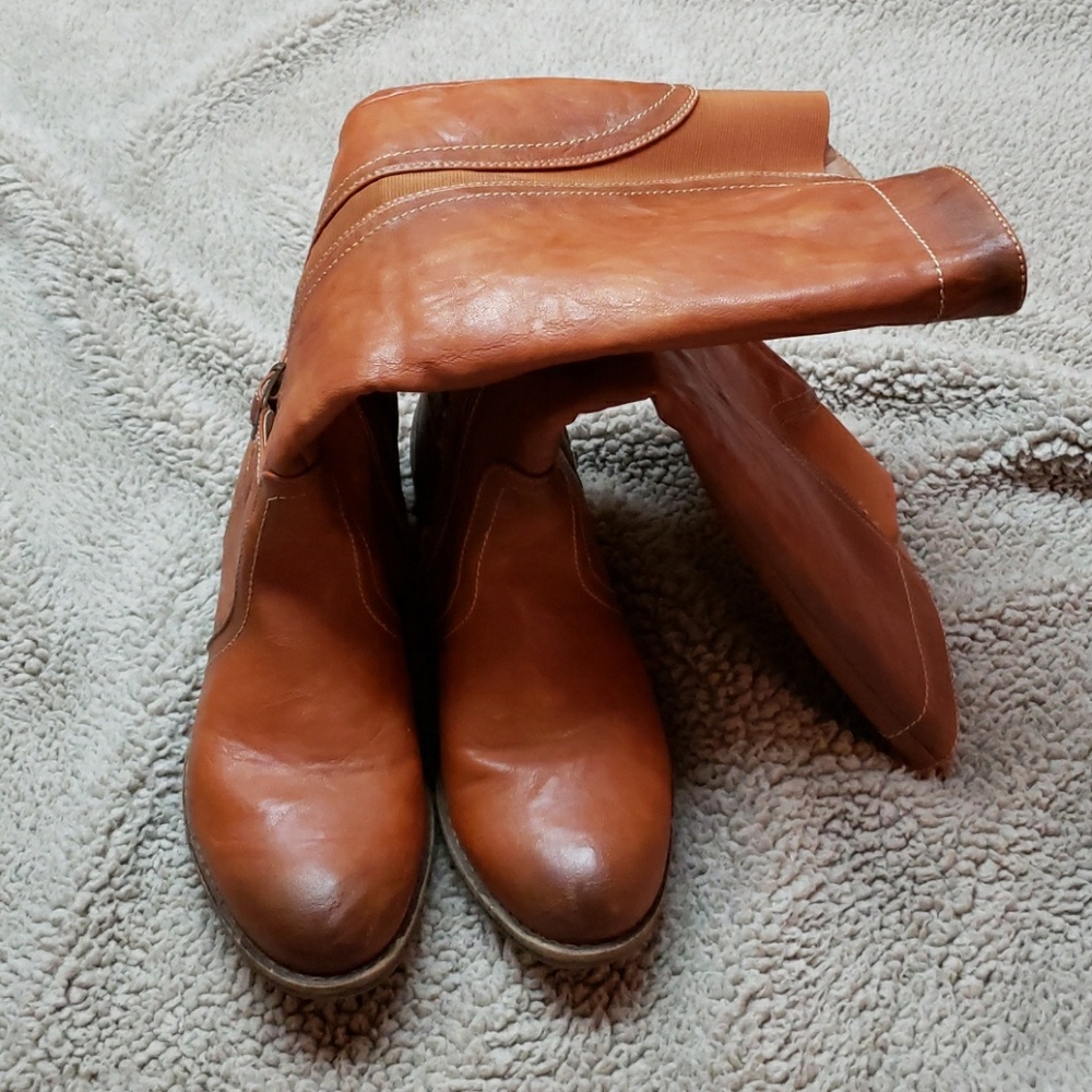 Knee high brown boots